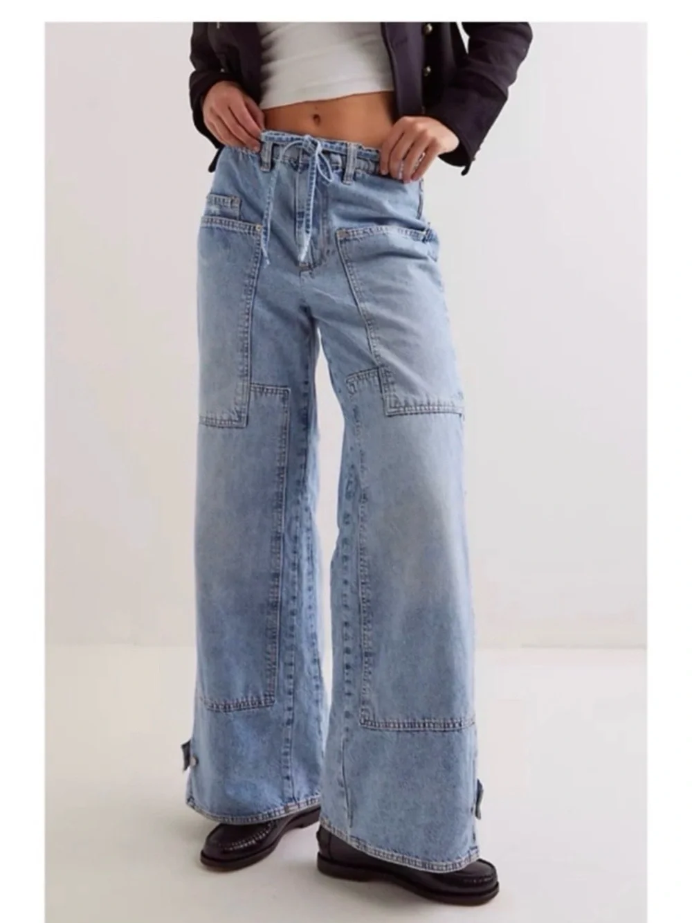 NWT We the Free crvy Outlaw jeans Sz large - Picture 6 of 10